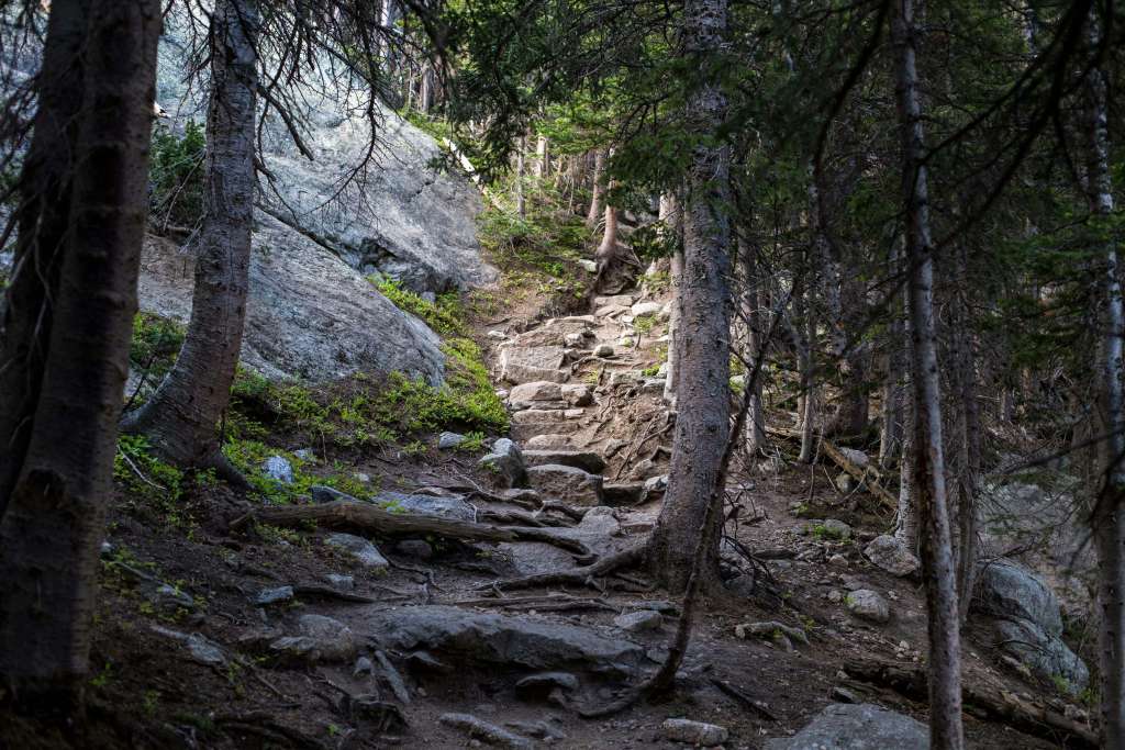 Its a picture of rough terrain, to showcase choosing the right trail is important.