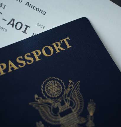 Its a picture displaying a passport to showcase personal documents